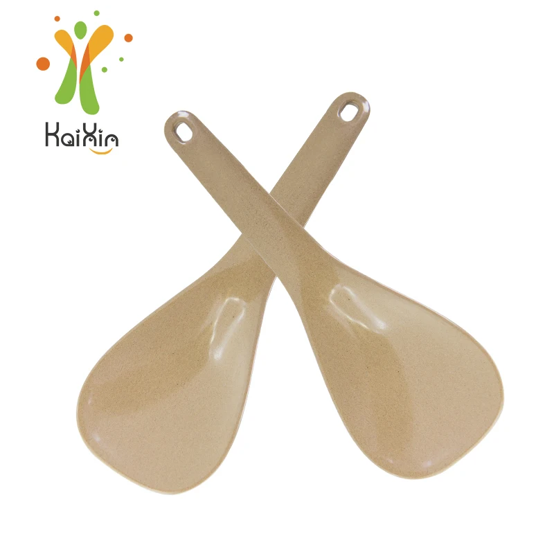 Biodegradable 100% rice husk Easy To Clean small  Handle rice function ladle Soup Cooking Deep Spoon Ladle