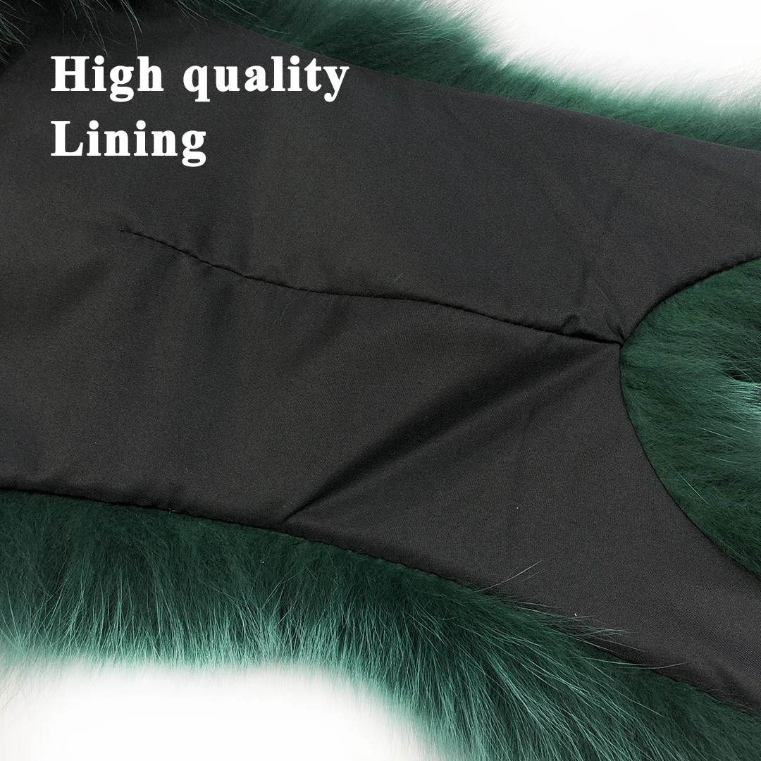 New popular unique design 2 tone fox fur color combo Arm Fox fur Sleeve