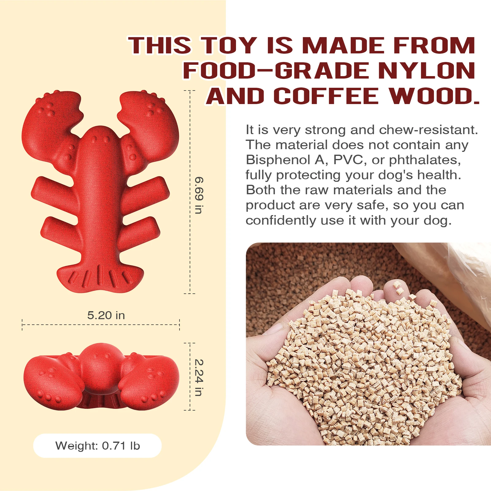 Factory Wholesale Direct Sale Super Bite Resistant Boston Lobster Shaped Set Teething and Chewing Toys