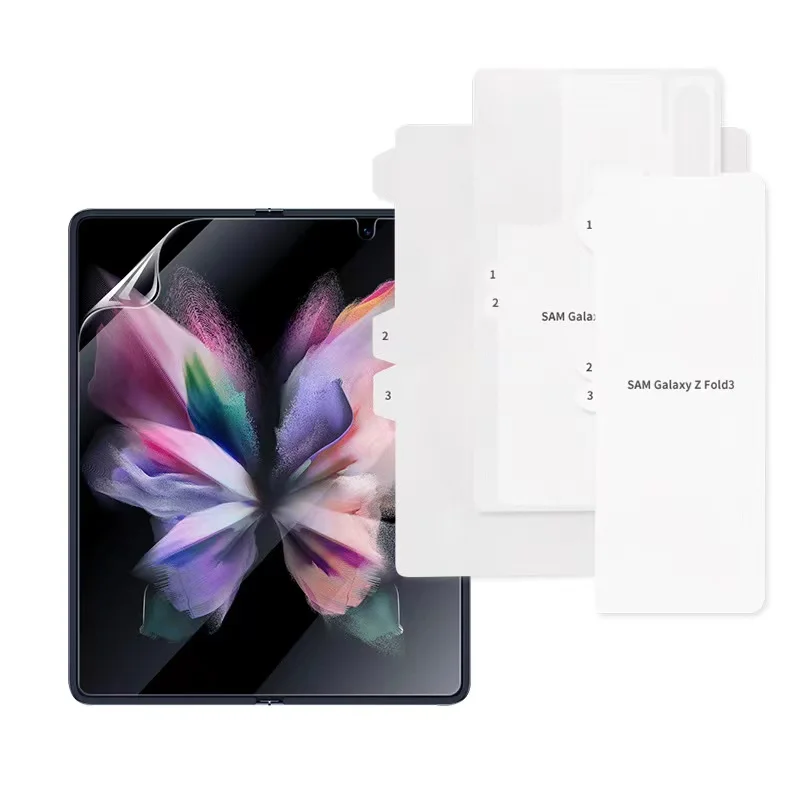 factory plenty stocks Curved Full Cover Hydrogel Screen Protector Unbreakable Membrane Soft TPU Film For Samsung Galaxy Z Fold 3