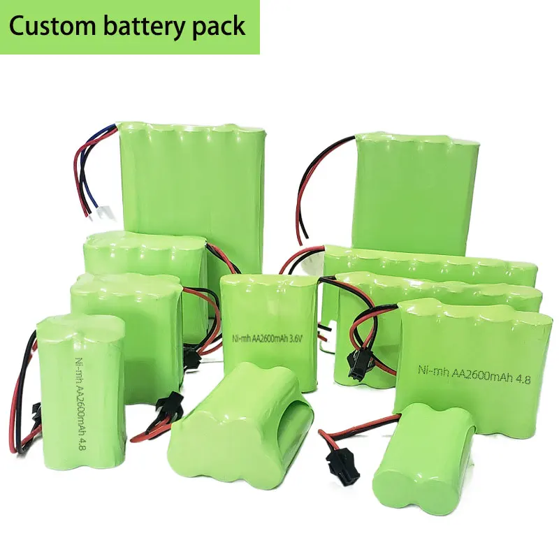 NiMH battery pack 100-13000mah 2.4V 3.6V 4.8V 6V 7.2V 8.4V 9.6V 10.8V 12V 13.2V 14.4V 18V 24V AA AAA C D SC F batter