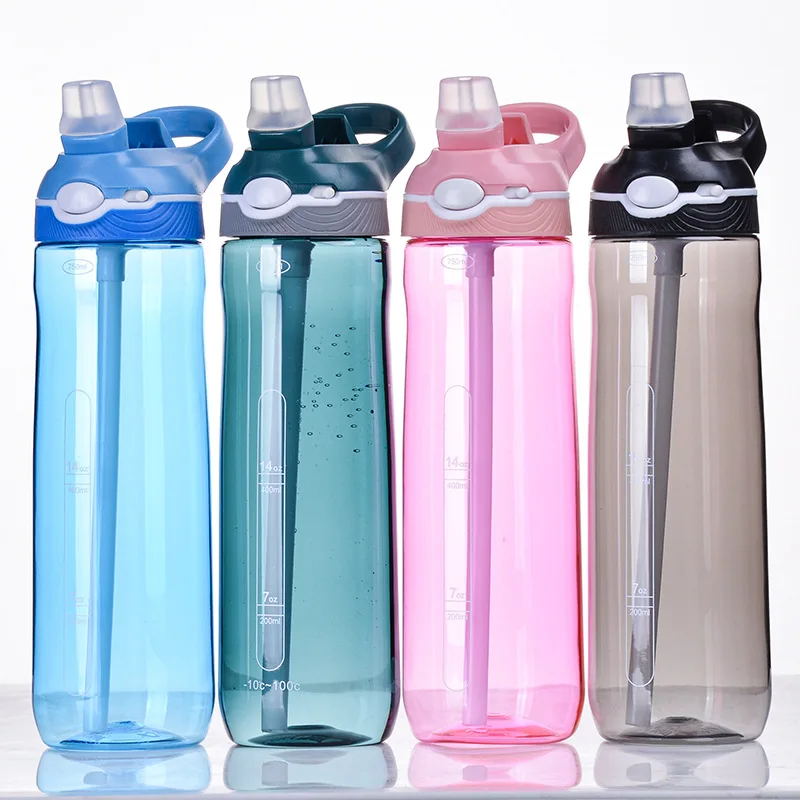 Бутылка для воды тритановая пластиковая Спортивная оптовая продажа Bpa бесплатный индивидуальный логотип велосипед детей школы и взрослых современный