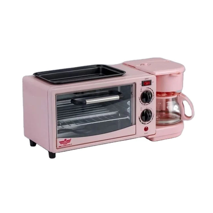 Household frying pan electric oven tea boiling device 3 in 1 multifunctional breakfast making machine