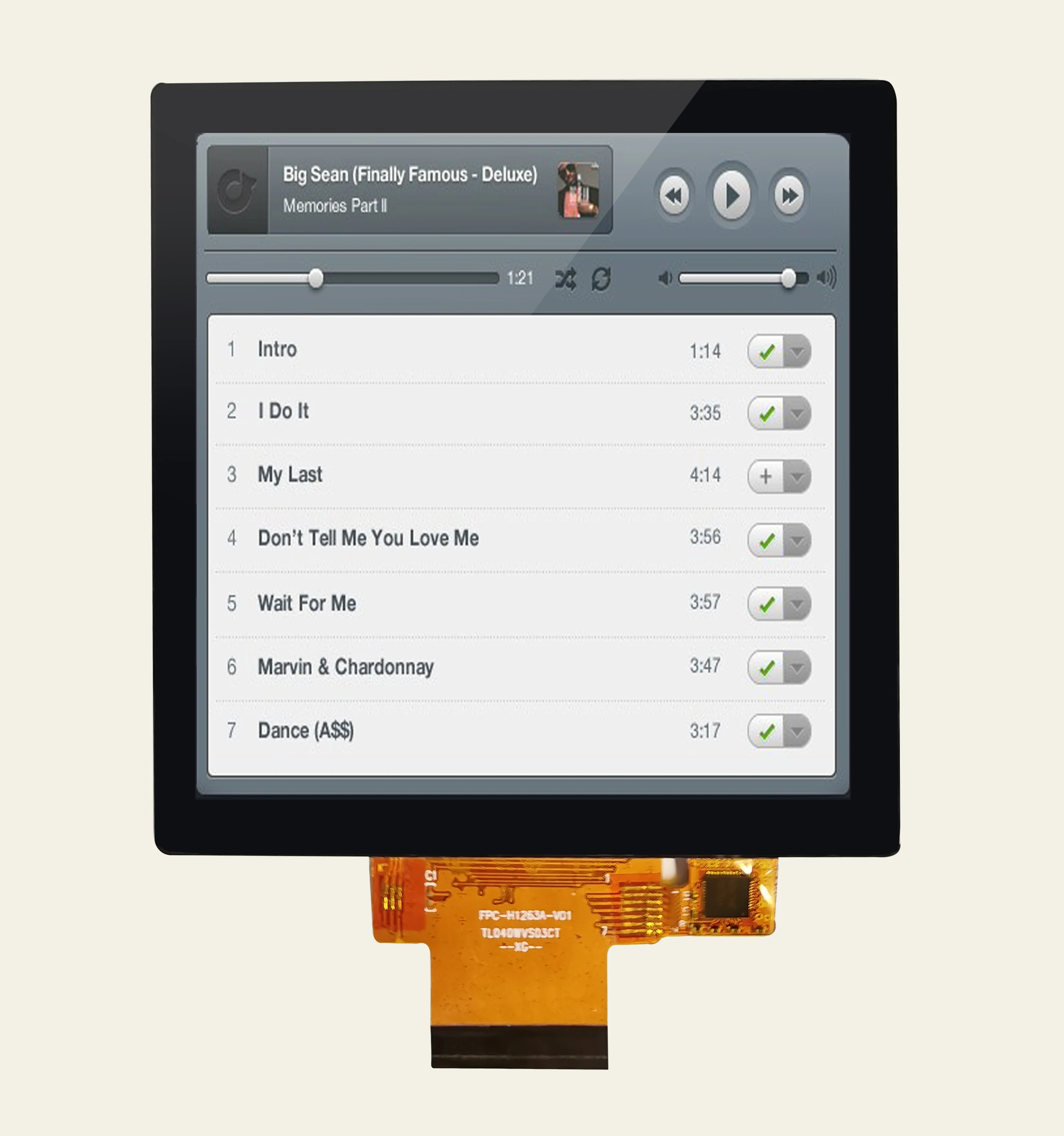 4 inch 480RGBx480 Square TFT LCD Display TFT Touch Panel 40 pins SPI RGB Interface