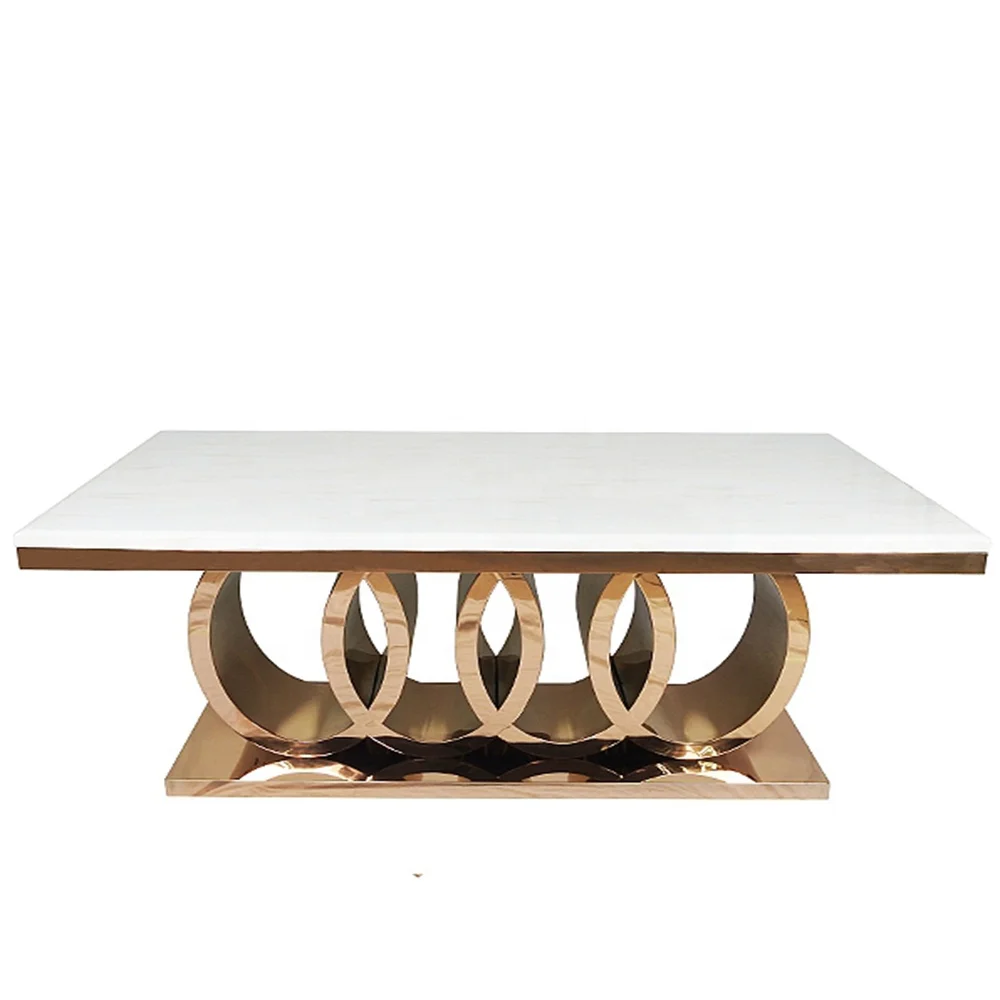 A8082 Marble   dining table gold legs