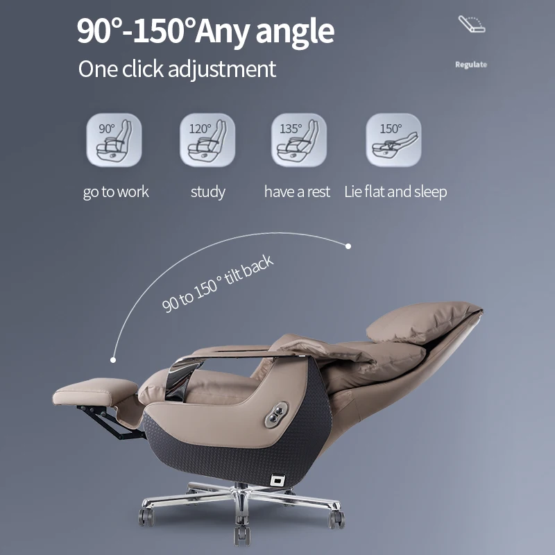 modern Luxury Swivel Ergonomic Boss Manager reclining Office Chair Electric mechanical Genuine Leather Chair armchair sofa