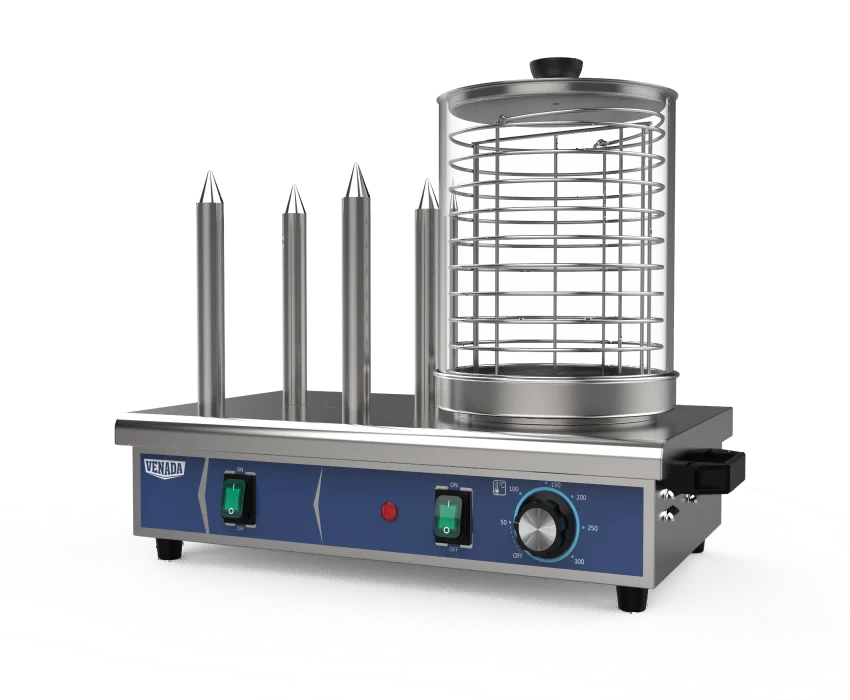 Restaurant Professional Electric Hot Dog Steamer Roller Grill Sausage Food Steamer Hot Dog Warmer Machine With 6 Sticks