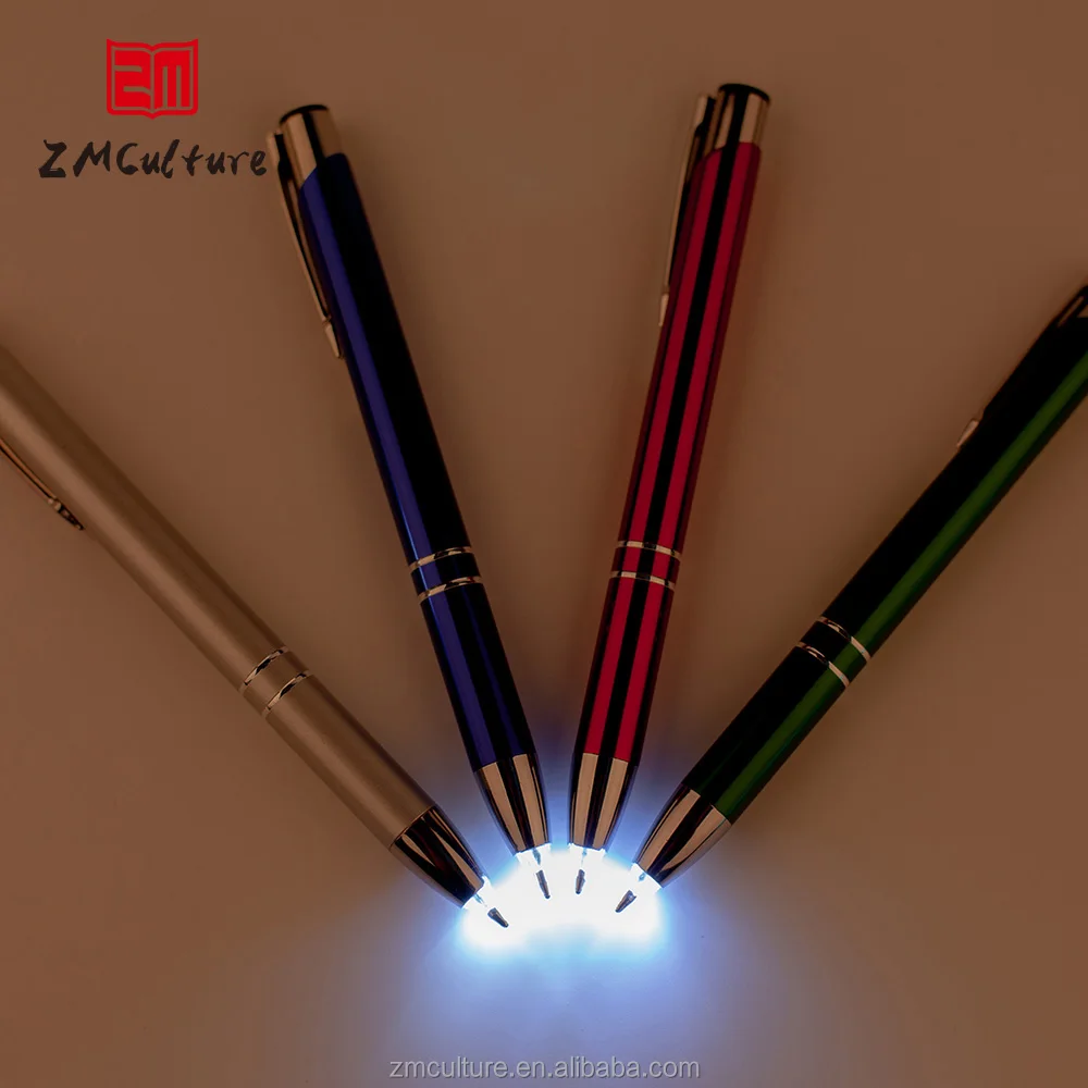 3 в 1 стилус со светодиодным наконечником, многофункциональная шариковая ручка, подсветка логотипа, сенсорный экран, металлическая ручка