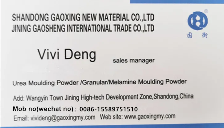 urea moulding compound powder for melamineware