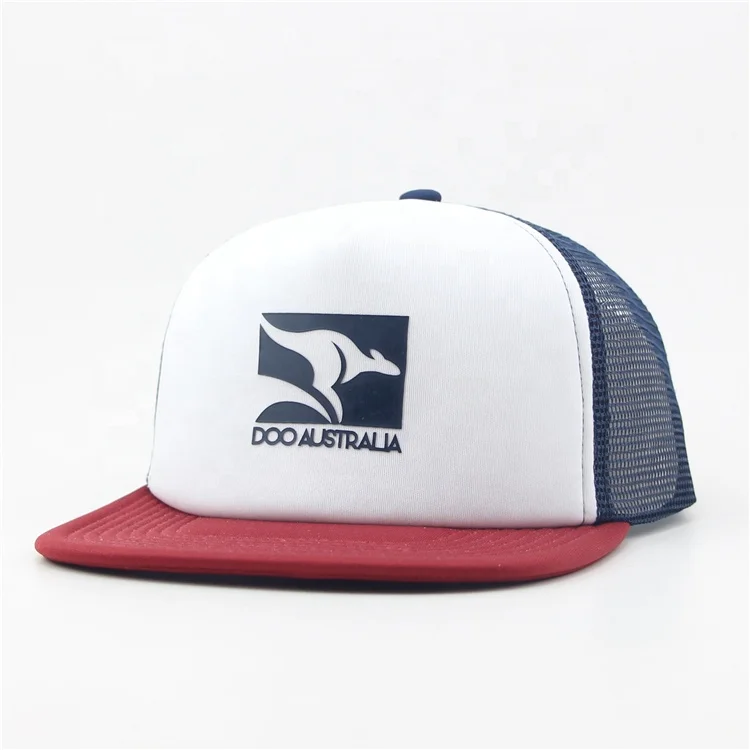 Custom Australia Puff Print Embossed Foam Trucker Cap Gorras Screen Print Mesh Trucker Hat