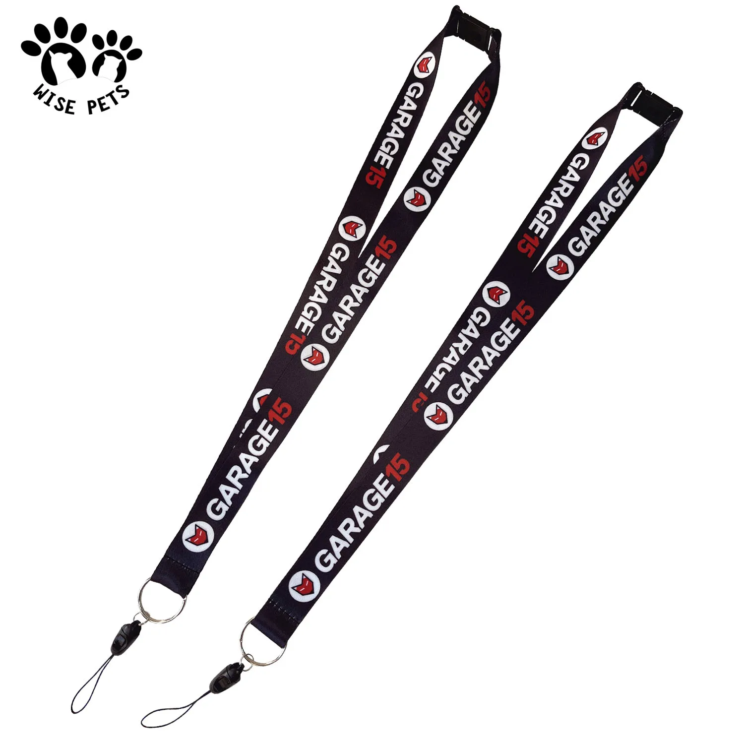 Cheap polyester lanyard Llavero sublimation printed neck strap safety cellphone pouch key ring wrist work lanyard for staff