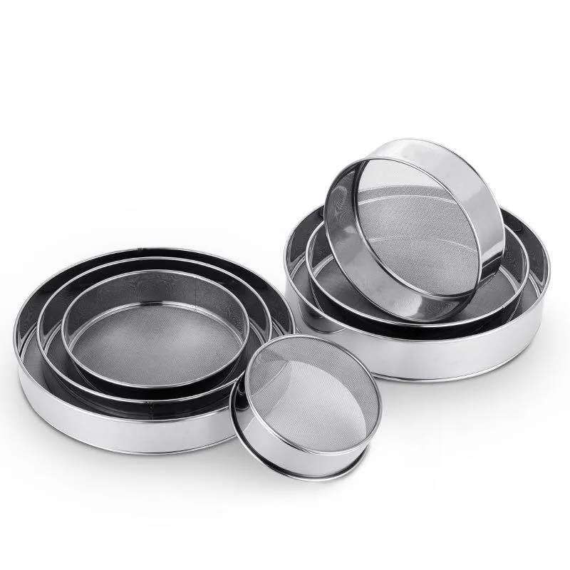 Sifting Pan Mesh Screen Garden Sieve Riddle Stainless Steel Soil Sieve Gardening