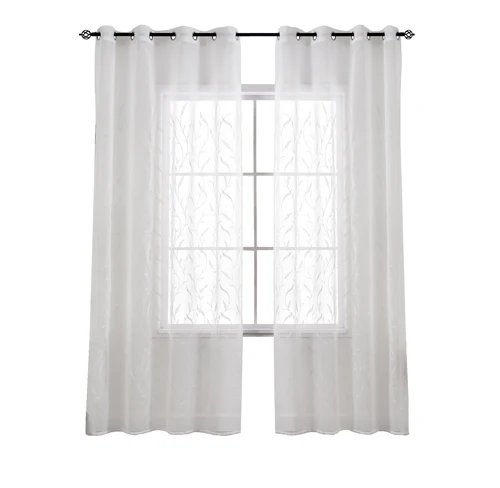 Finished Product White Sheer Curtain For The Living Room Tulle Curtain