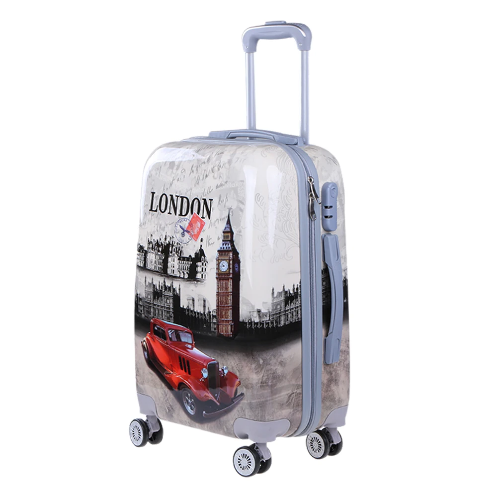 Чемодан для переноски из поликарбоната в стиле ретро, уникальный Дорожный чемодан, красивый комплект из 3 предметов