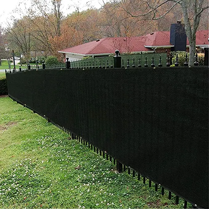 180GSM 4ft x 50ft Fence Privacy Screen Heavy Duty Garden Fence Cover Shade Fabric Wall Backyard Black