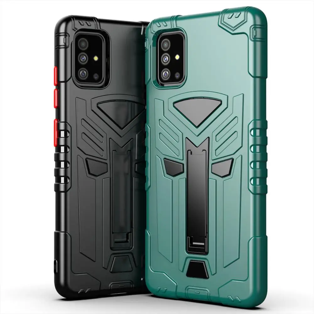 King Kong Shockproof  Phone Case With Folding Kickstand Back Cover Case For Samsung Galaxy A01 A21 A51 A71 M30S