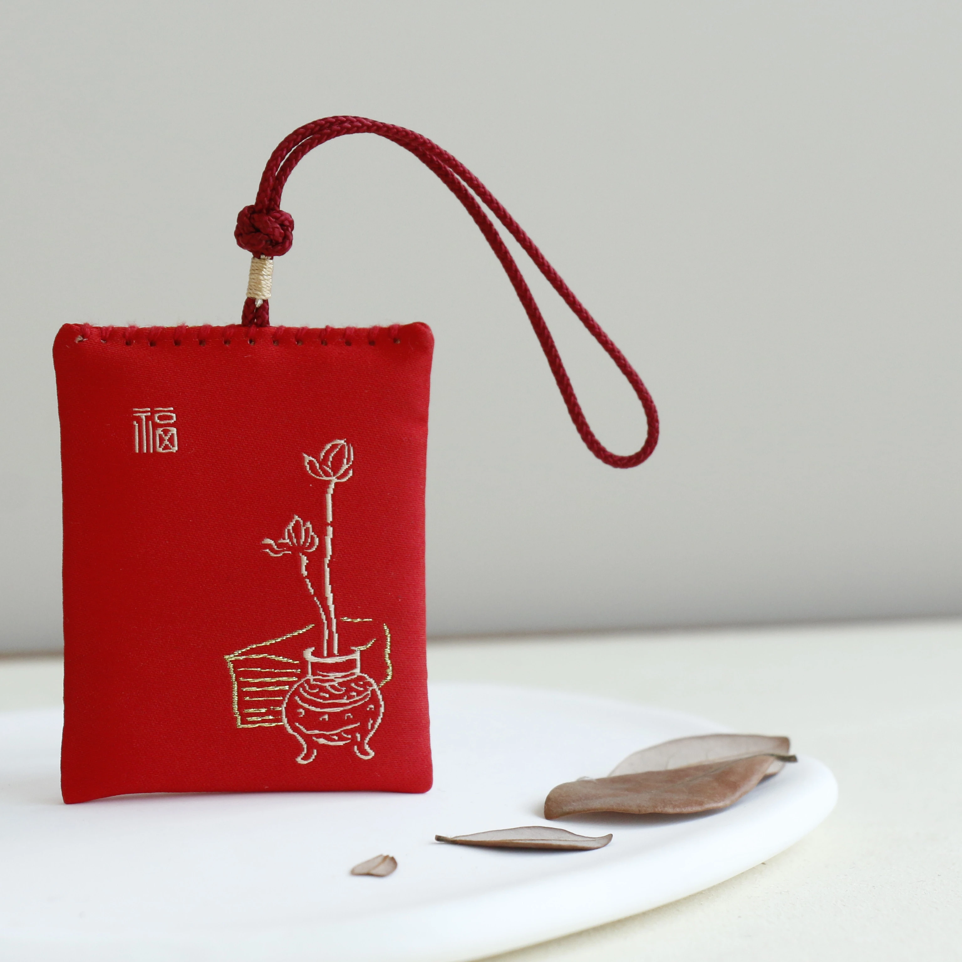 Chinese style silk embroidery hot sale item  Prayer Omamori Pray Fortune Health Wealth Bag Guard Talisman Pendant