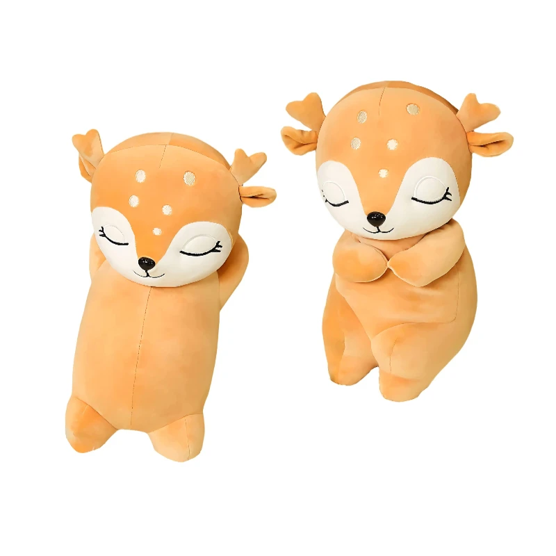 Custom animals cotton soft stuffed realistic animated moose blank for sublimation Christmas toys mini reindeer deer plush toy