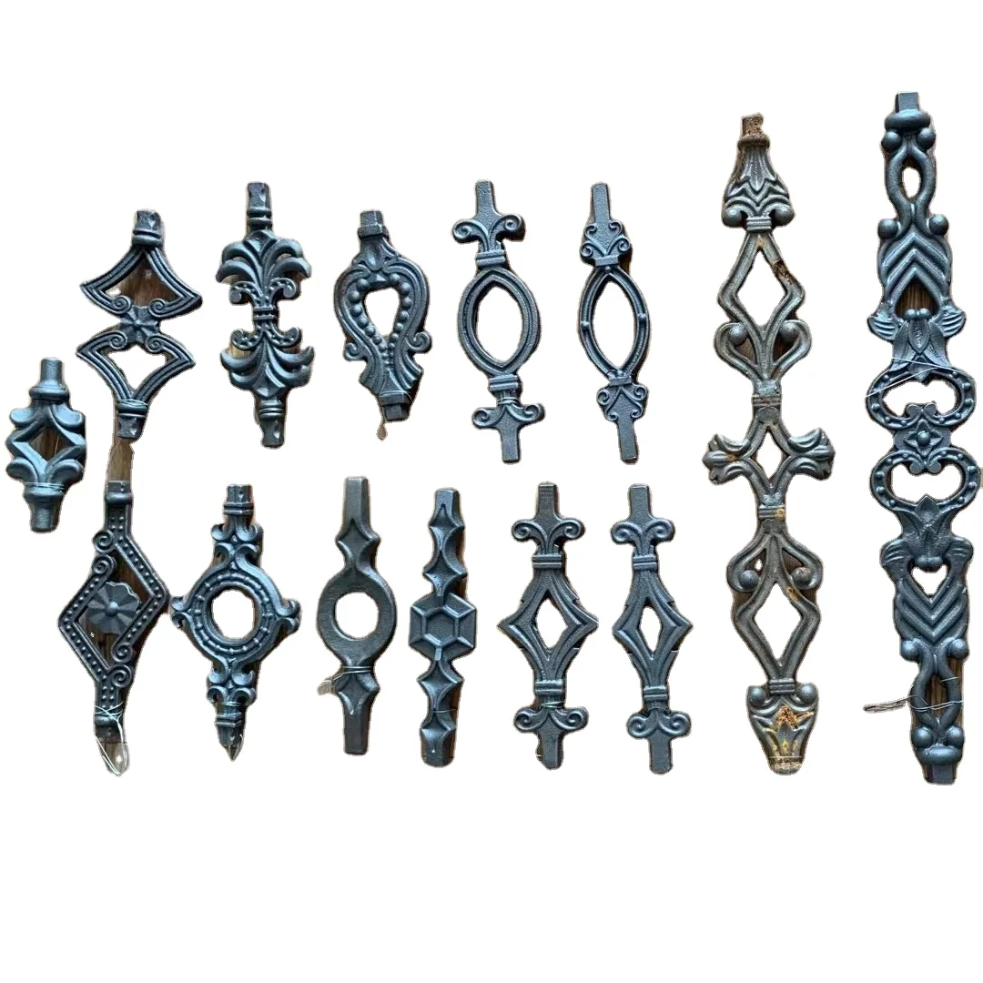 Wrought Iron Decorative Connection Part and Cast Steel Leaves flowers Ornaments for Wrought Iron Gate or Fence decoration