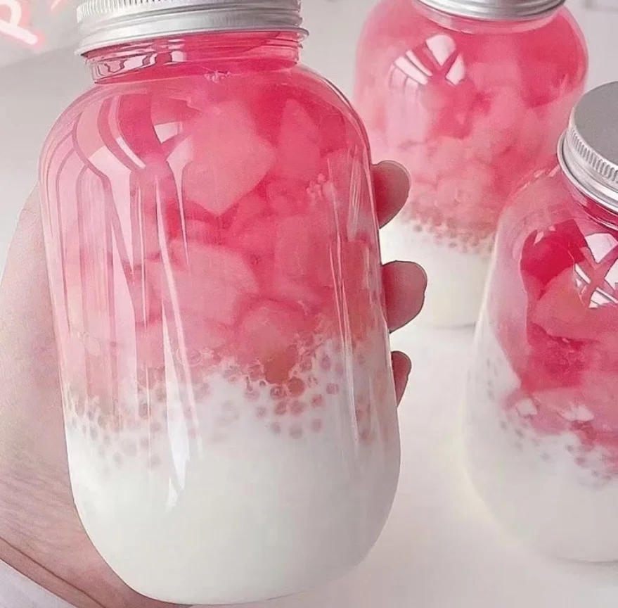 Wholesale 250ml 350ml Mini Soda Bottle Champagne Juice Beverage Drink PET Bottle Plastic Milkshake Bottle