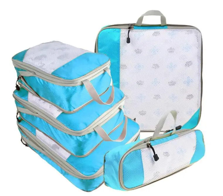 Amazon best selling packing cube 5 sets travel luggage packing organizers travel compression packing cubes