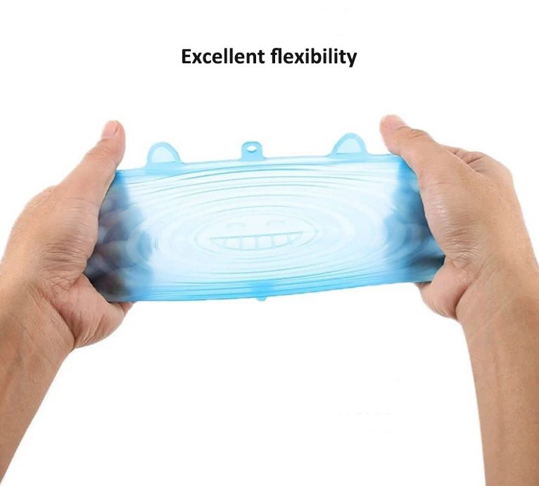 Factory direct price food-grade bottle closures cover seal reusable silicone stretch lids for bowls cups cans