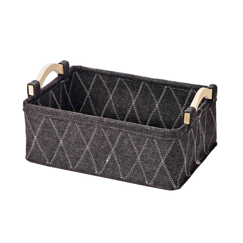 Felt storage baskets desktop storage box cosmetics sundries storage boxes