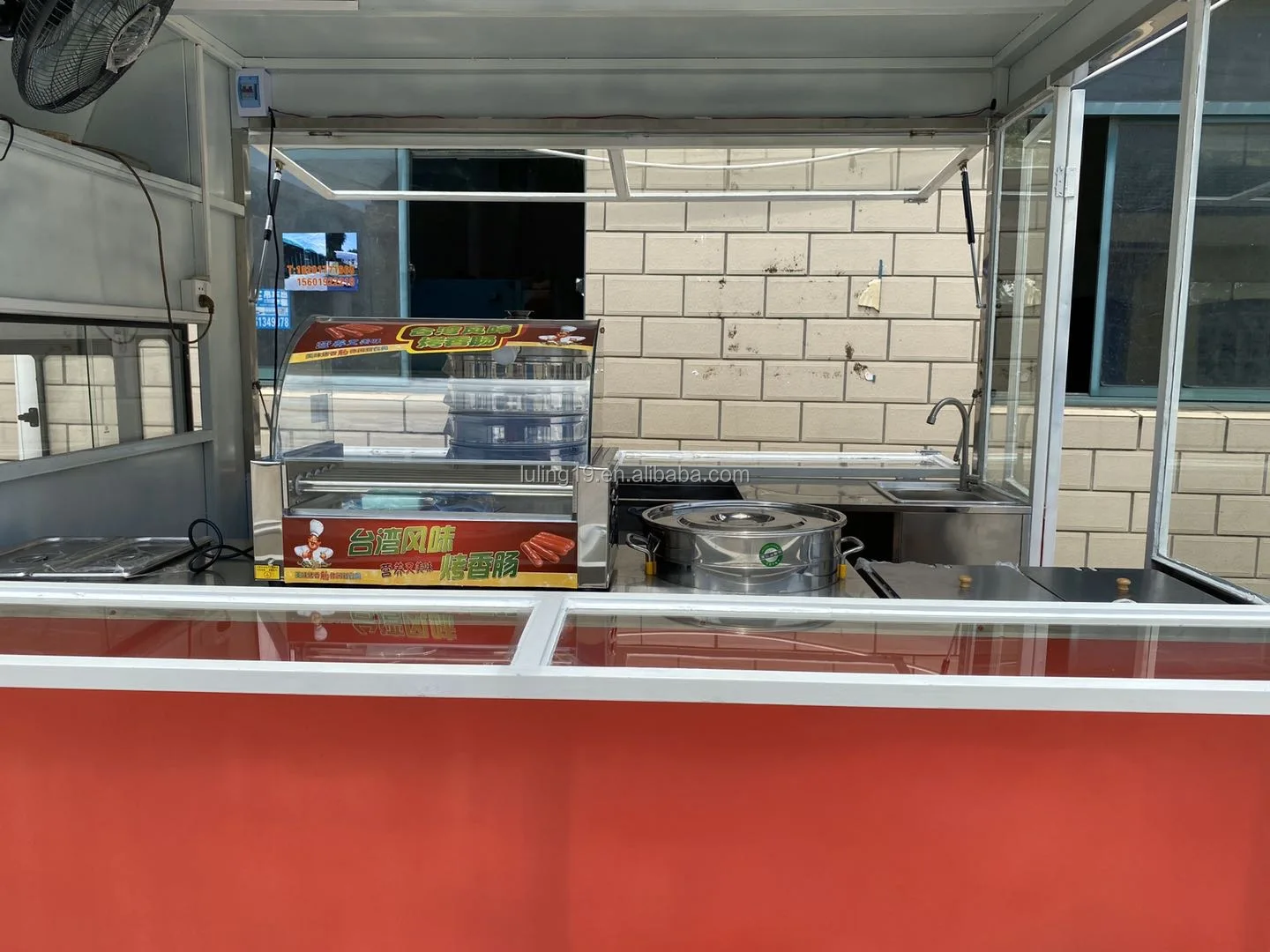 
mobile snack cart electric fast food kiosk for sale/food truck 