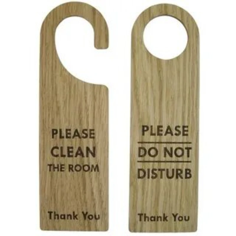 Customized natural blank simple design wooden door hanger