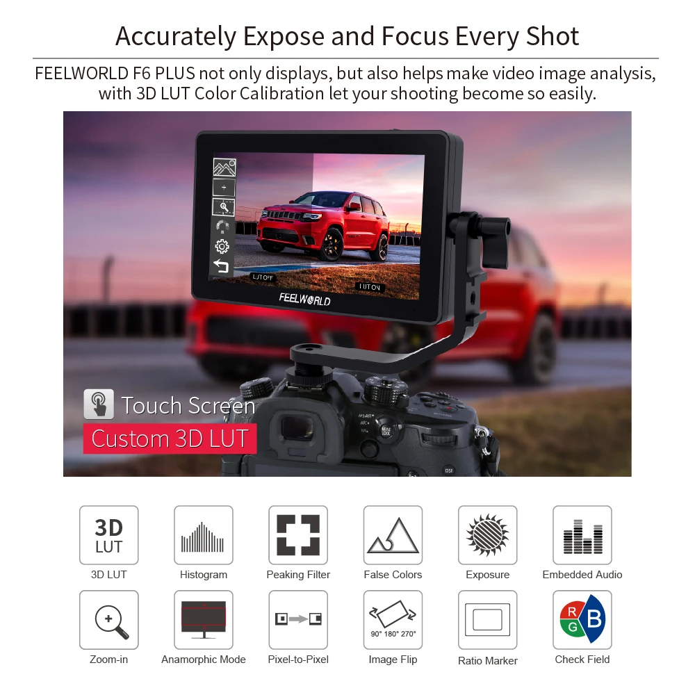  Монитор для камеры FEELWORLD F6 PLUS 5 дюйма IPS FHD 1920x1080