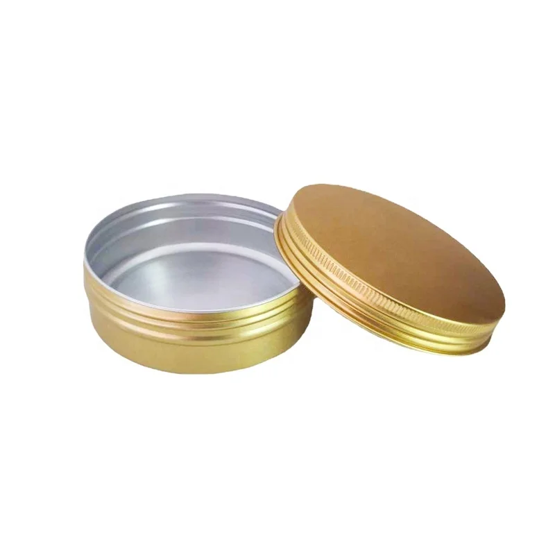 Custom Printed 2 Oz 4Oz 8 Oz Seamless Metal Candles Tin Containers Empty Travel Tin Jars Matte Black Candle Tins Can