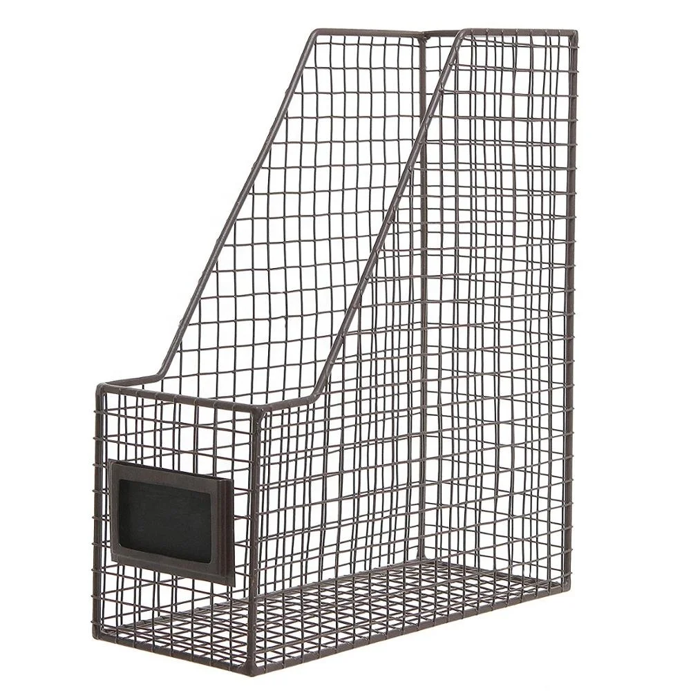 Mesh Wire Office Desk Organizer, Metal Document File Holder/Megazine Rack/Mail Holder