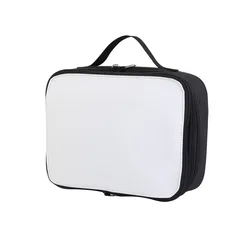 Colored Student Kids Sublimation Blanks Polyester Portable Lunch Tote Bag For Sublimation Printing Custom Log with Zipper Flap