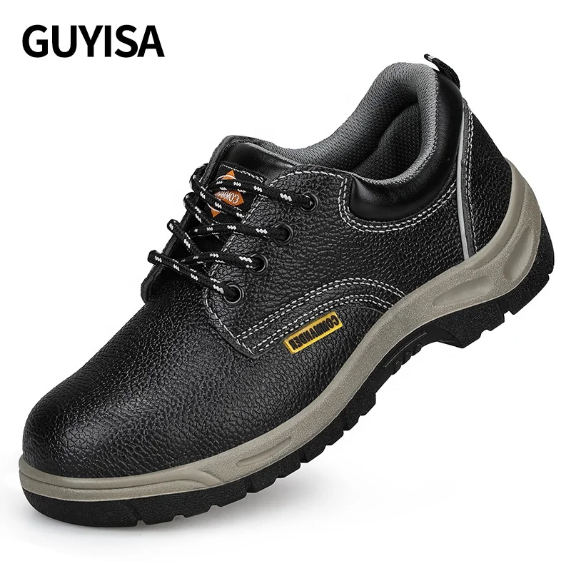 GUYISA Industrial protective safety shoes fast delivery workshop work wear-resistant iron bottom iron toe safety shoes