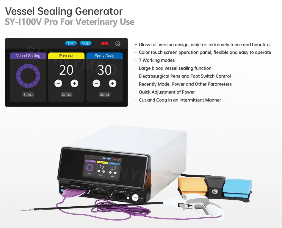 SY-I100V инструмент для ветеринарной хирургии PRO Ligasure Electrobisturi ESU Электрохирургическое биполярное отделение