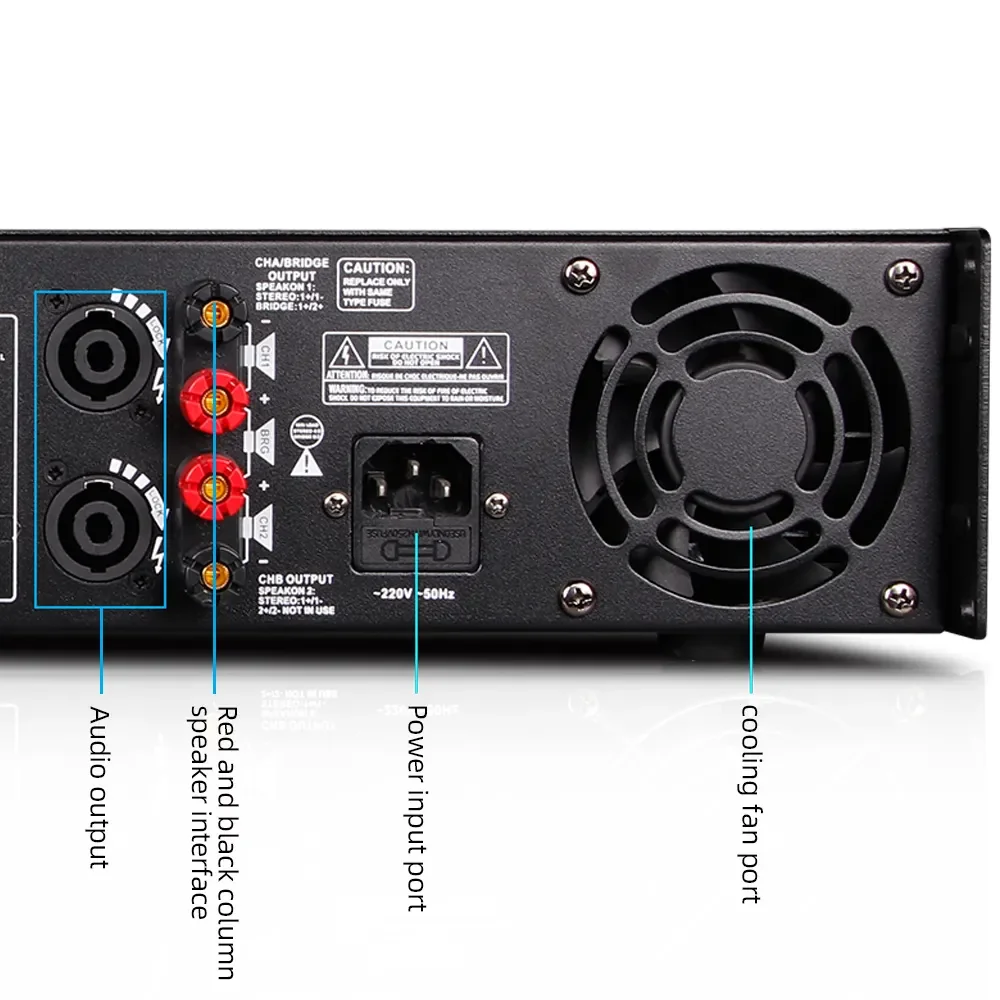 CA9 2U 2ch 750W*2 Professional Power Amplifier for Stage Performance Concert Meeting KTV Party