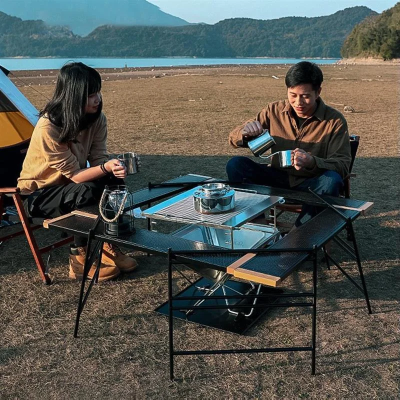 
Folding Campfire Grill Camping Fire Pit Portable Over Fire Camp Grill Outdoor Wood Stove Burner With Carrying Bag 