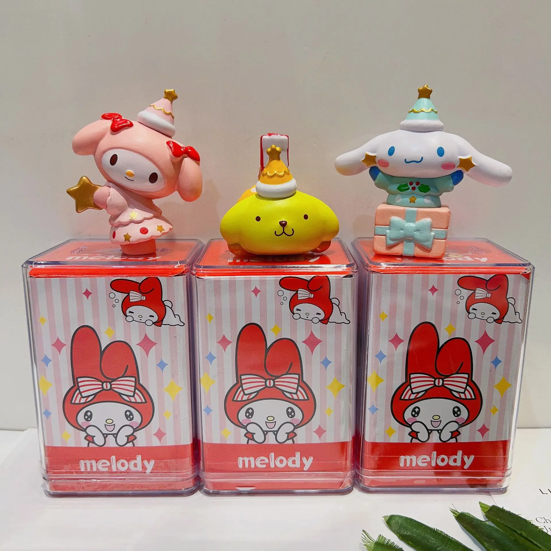Cute My Melody Hello Kt Anime Action Figure Set Cartoon Doll Statue Model Room Ornaments Collection PVC Kuromi Anime Figure Toys