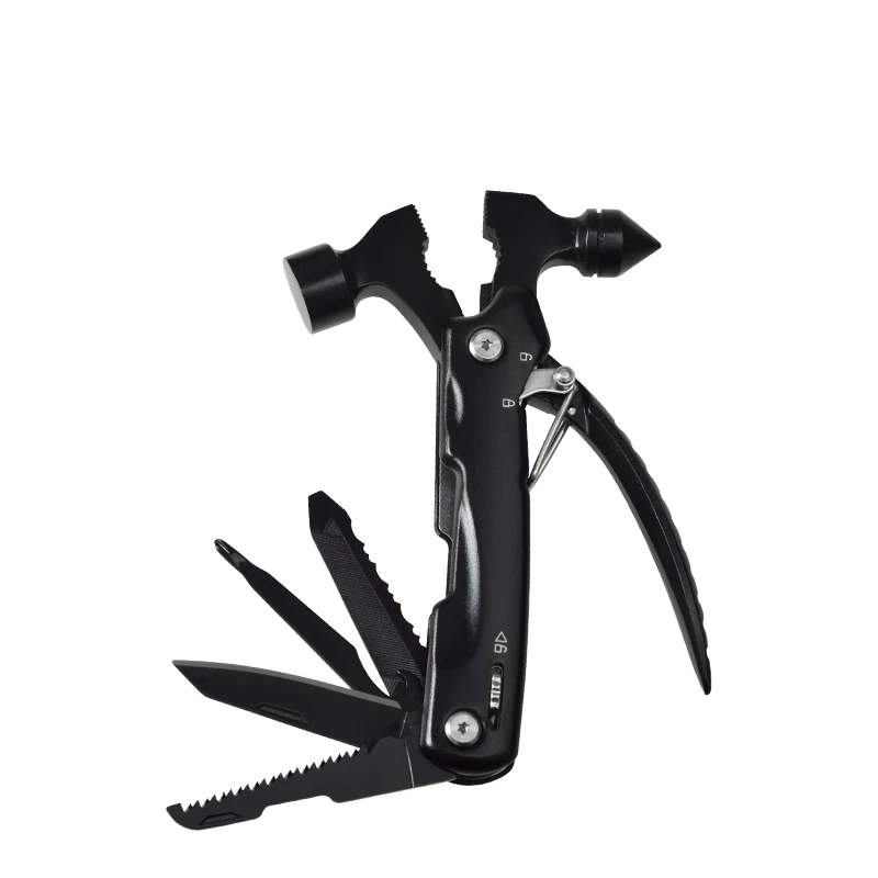 
Hot selling item on Amazon Safety Lock Stainless Steel Mini Hammer Pliers With Glass Breaker, Multi Purpose Hammer Tools 