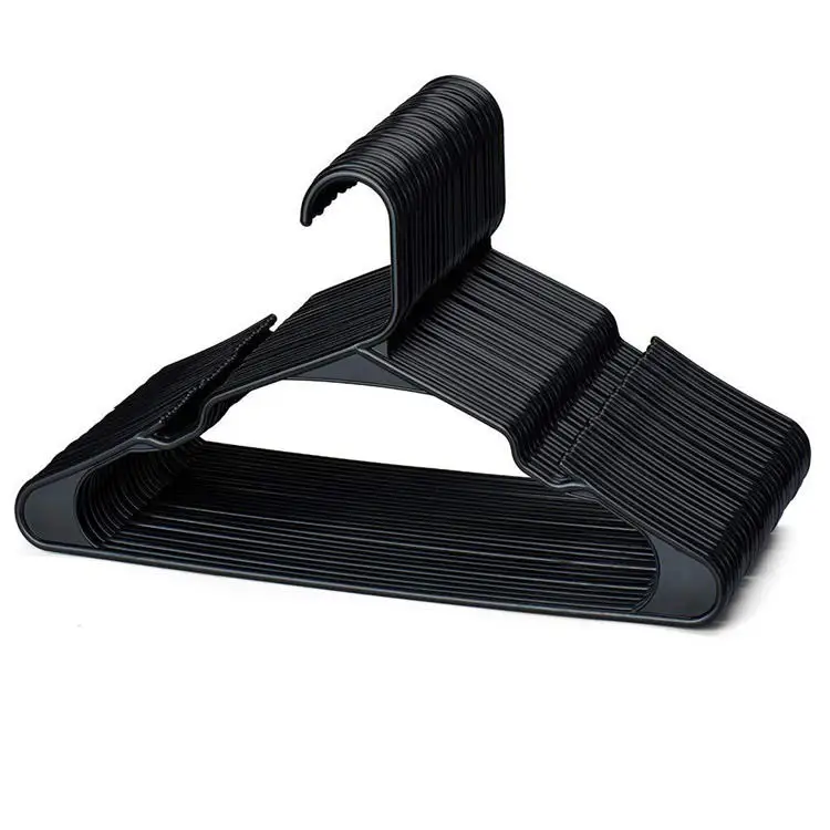 Lightweight Space Saving Laundry Hangers Durable Plastic Clothes Hangers Black Hangers Pack of 20PCS
