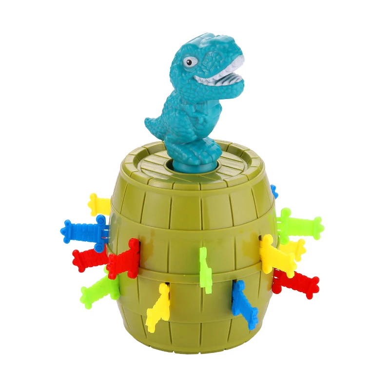 Kids fun scare funny pirate dinosaur bucket sword bucket family interactive muti-functional game stunt toy for boys or girls