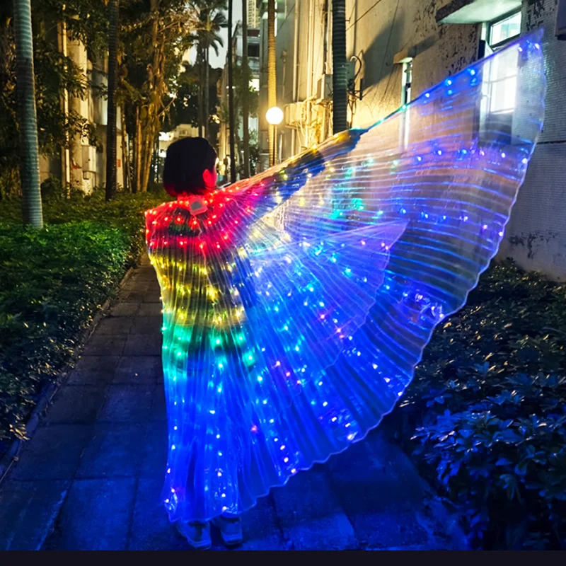 Stage LED props model full color glowing cloak cape for children luminous butterfly wings