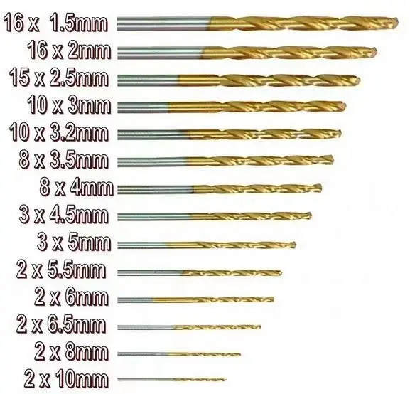 Twist Drill Bit Set 99 Pcs Titanium Coated Twist Drill Bits in 14 Sizes HSS Drill Bit Kit for Aluminum Copper Wood Plastic