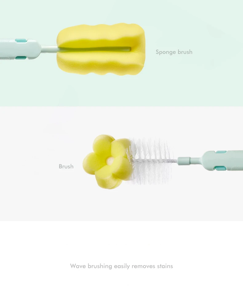 Щетка для чистки детских бутылочек, с поворотом на 360 градусов