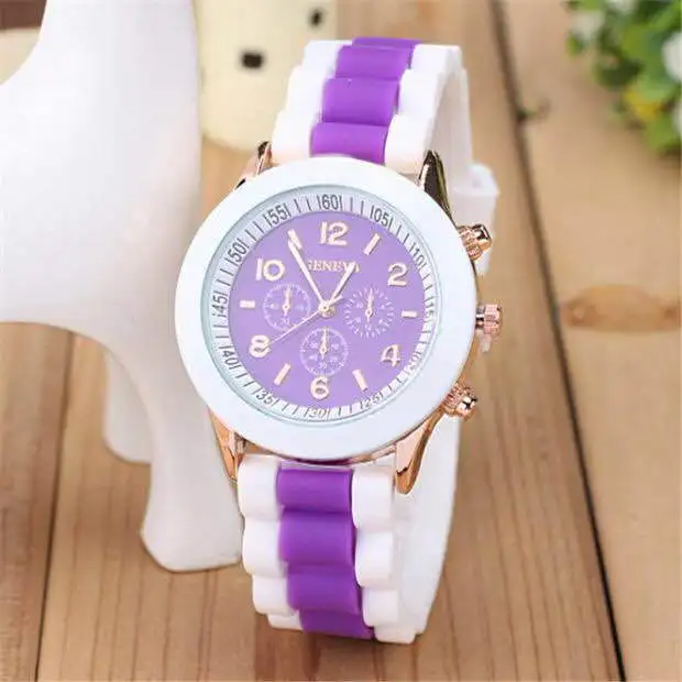 New arrival 12 colors Ladies Watch ,Classic Geneva Silicone Jelly watches for women and men