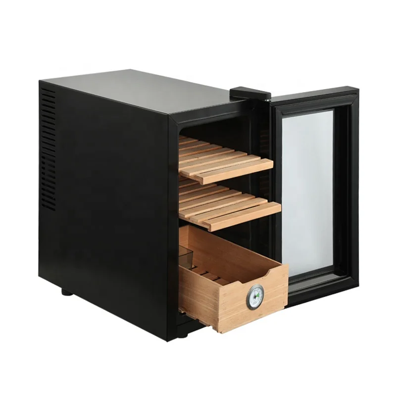 Jc-23C1 Hot On Amazon Spanish Cedar Shelves Electronic Thermoelectric Cigar Fridge