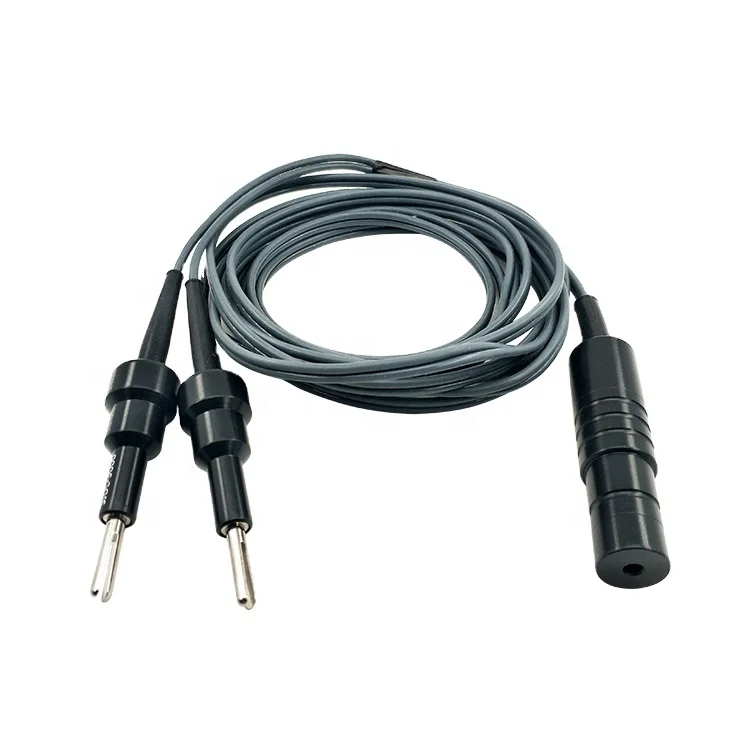 
Electrosurgical Laparoscopic Forceps Cord Reusable Silicone Bipolar 2pins 4mm HF Cable for Richard Wolf/Karl Storz 