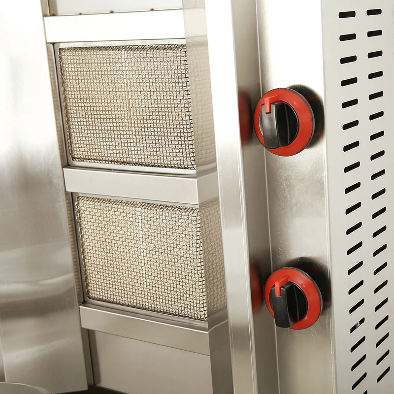 CG-650Q большой газовый гриль для шаурмы 2 горелки Doner Kebab Making Machine профессиональный поставщик