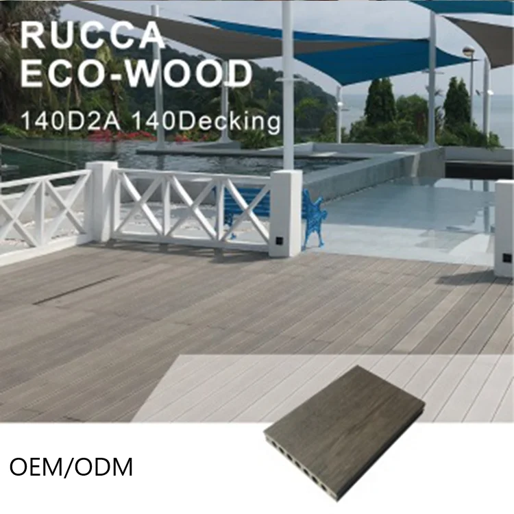 Rucca Plus WPC OEM/ODM Hollow Wood Plastic Composite Decking Outdoor Flooring