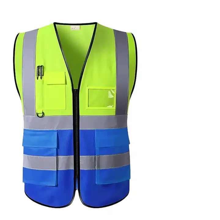 Reflective Strip Polyester Fabric Construction Safety Vest with Logo Reflective Clothing Safety Reflective Vest